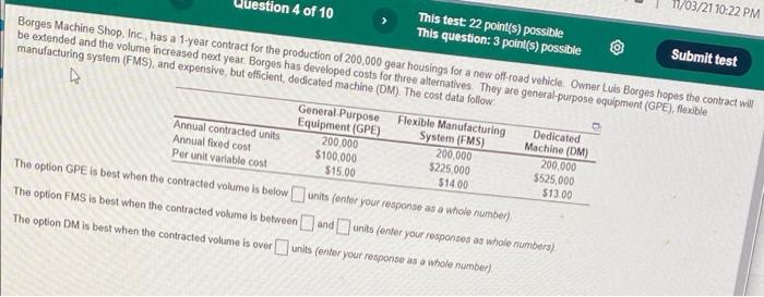 11/03/21 10:22 PM This test 22 point(s) possible