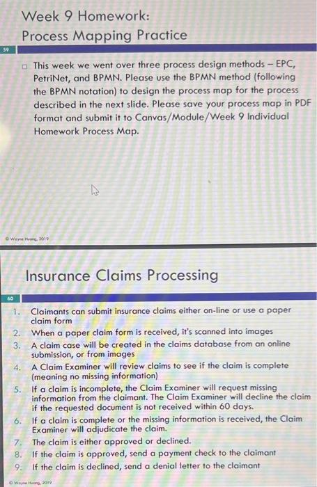 please help Week 9 Homework: Process Mapping