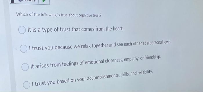 Question 10 (1 point) 1) Listen Which of the