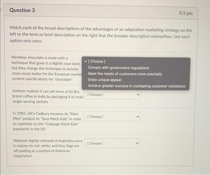 upvote for correct answers Question 3 0.5 pts