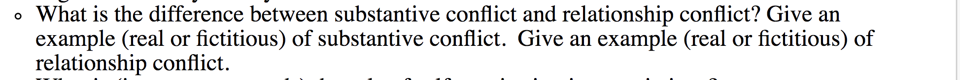 o What is the difference between substantive