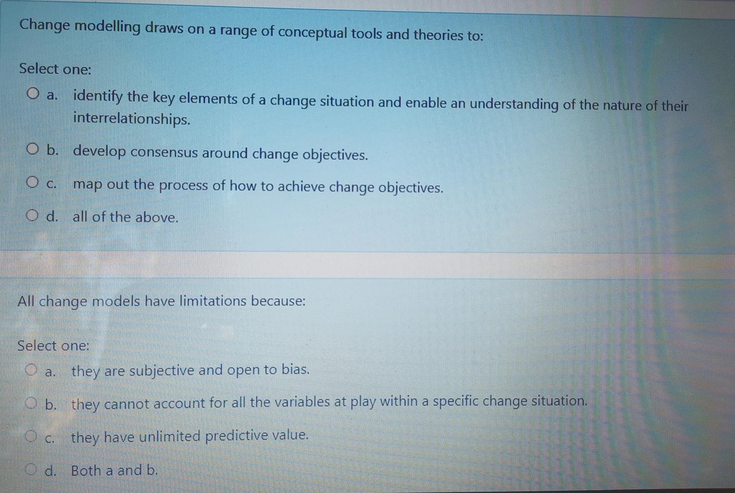 organizational change management Change modelling