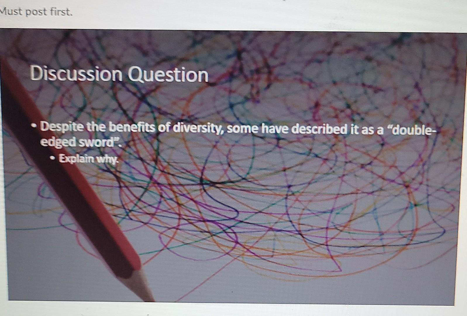 Vust post first Discussion Question Despite the