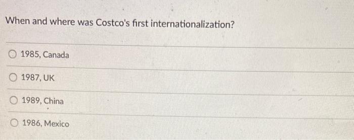 When and where was Costco's first