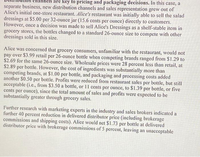 alice's dressing case study Case Study: Alice's