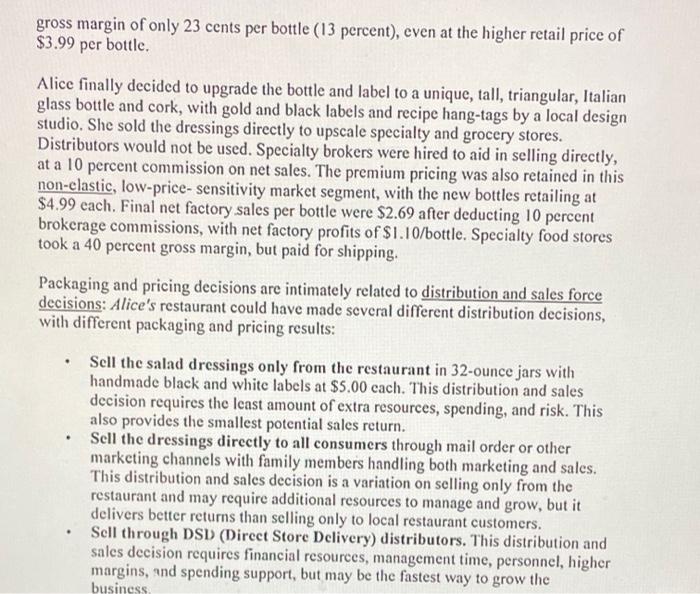 alice's dressing case study Case Study: Alice's