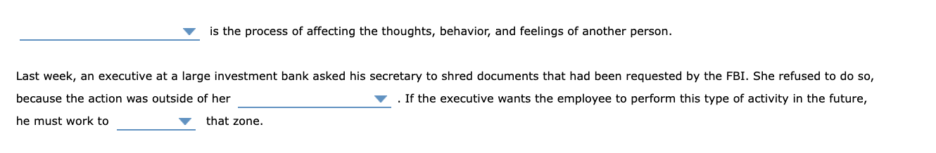 is the process of affecting the thoughts,