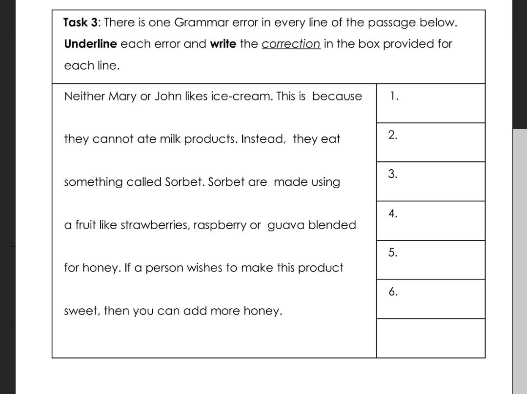 please answer the questions Task 3: There is one
