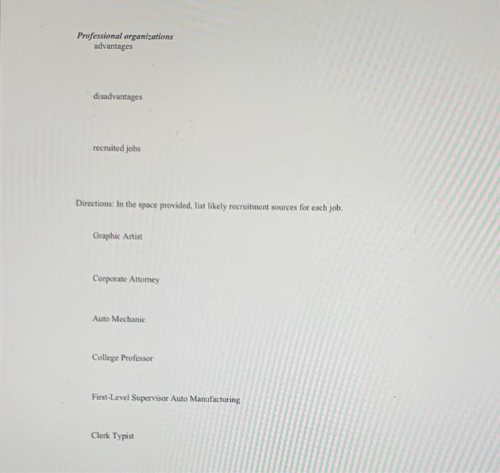 Directions: Describe what you believe are the