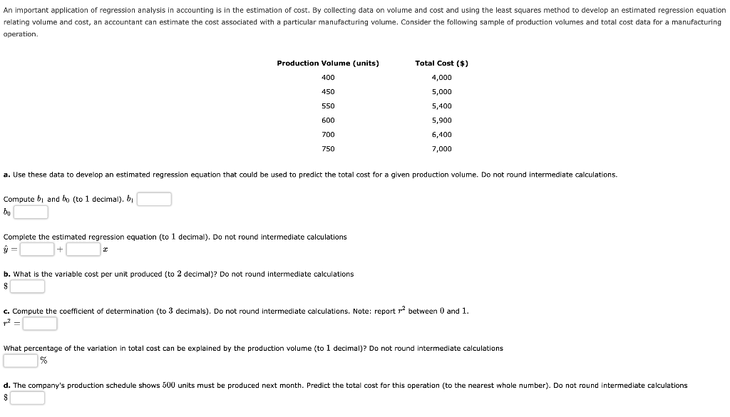 An Important application of regression analysis