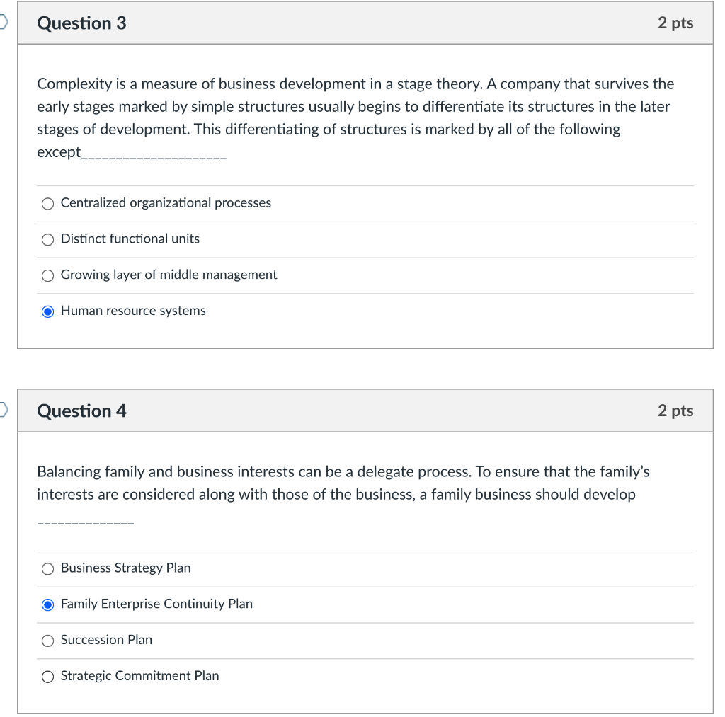 Question 1 2 pts The Parallel Planning Process