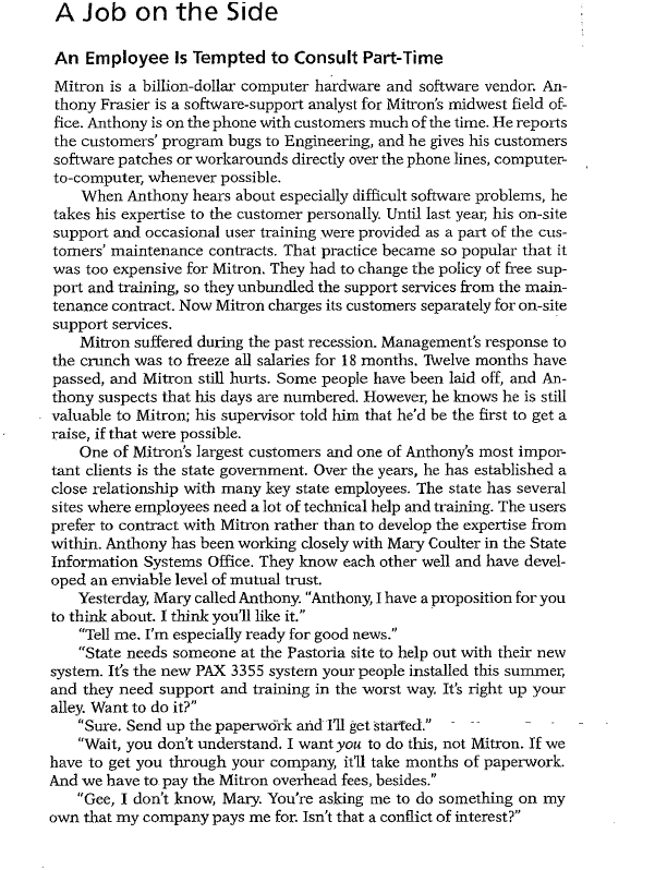 After reading the case study, please answer the