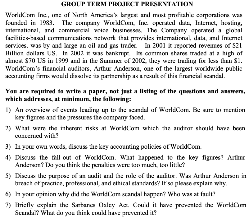 Auditing Course: Need answers for questions 5, 6,