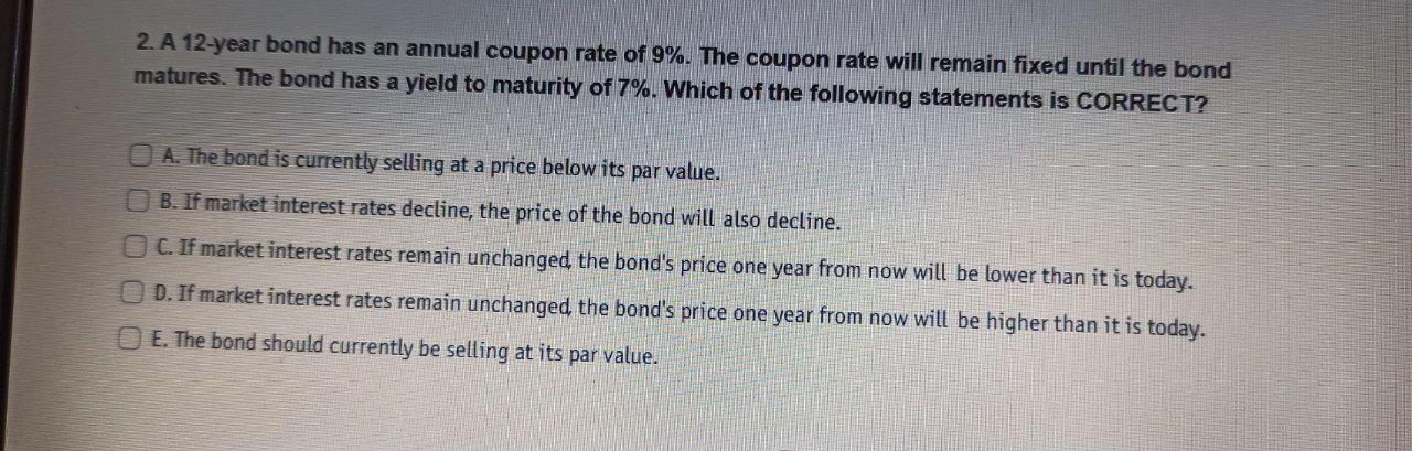 I need the answer as soon as possible 2. A