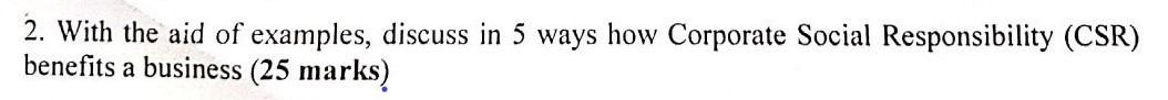 2. With the aid of examples, discuss in 5 ways