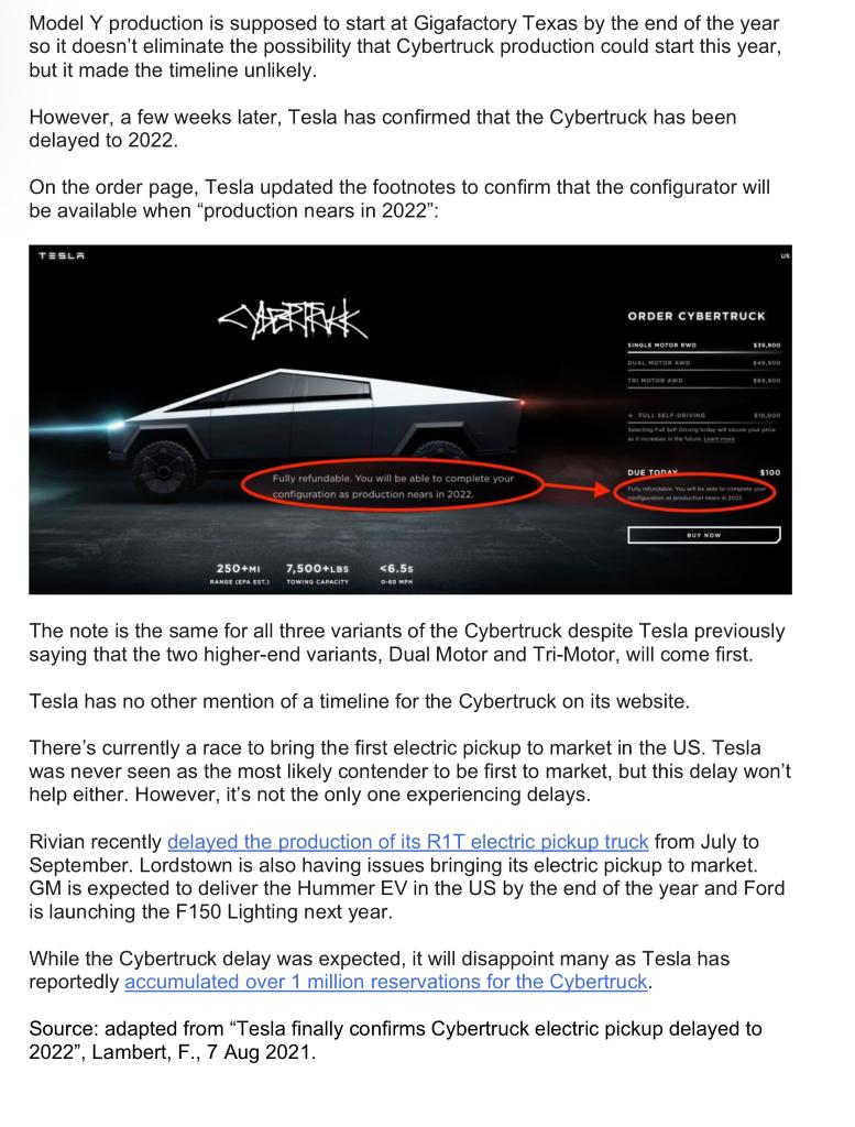 QUESTION 2 Tesla finally confirms Cybertruck