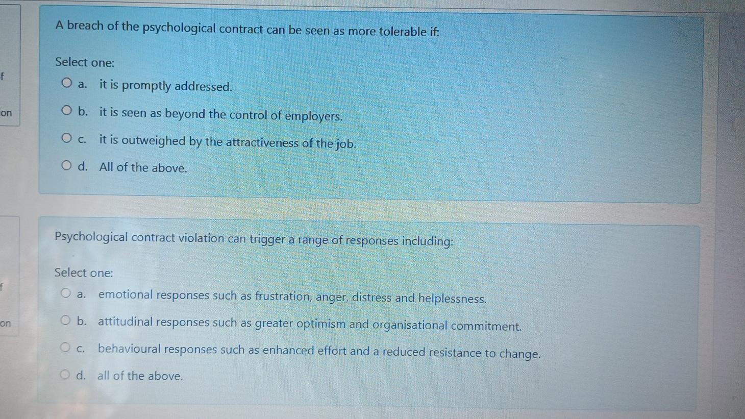 organizational change management A breach of the