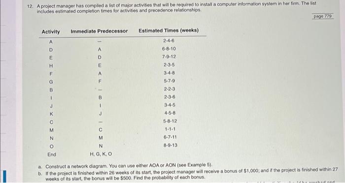please do in excel, thank you in advance (: 12. A