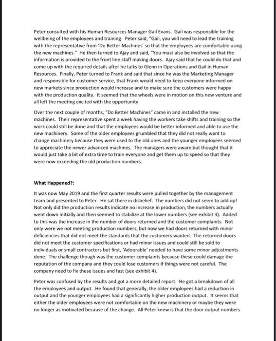 case study A 'Door'able Solutions needed Peter