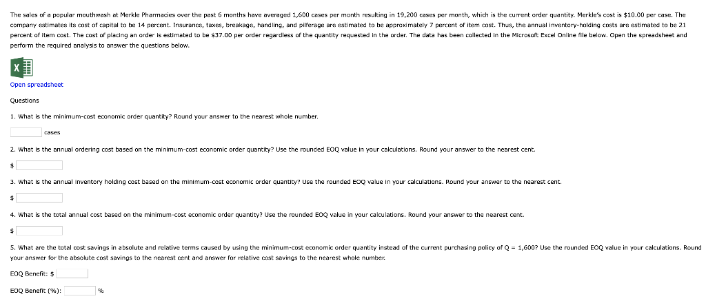 The sales of a popular mouthwash at Merkle
