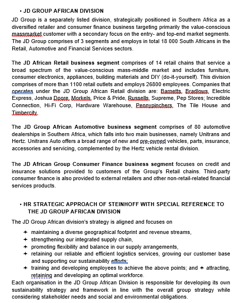 QUESTION ONE From the case study above, it is