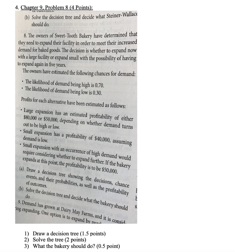 VI VUILUMILU. 4. Chapter 9, Problem 8 (4 Points):