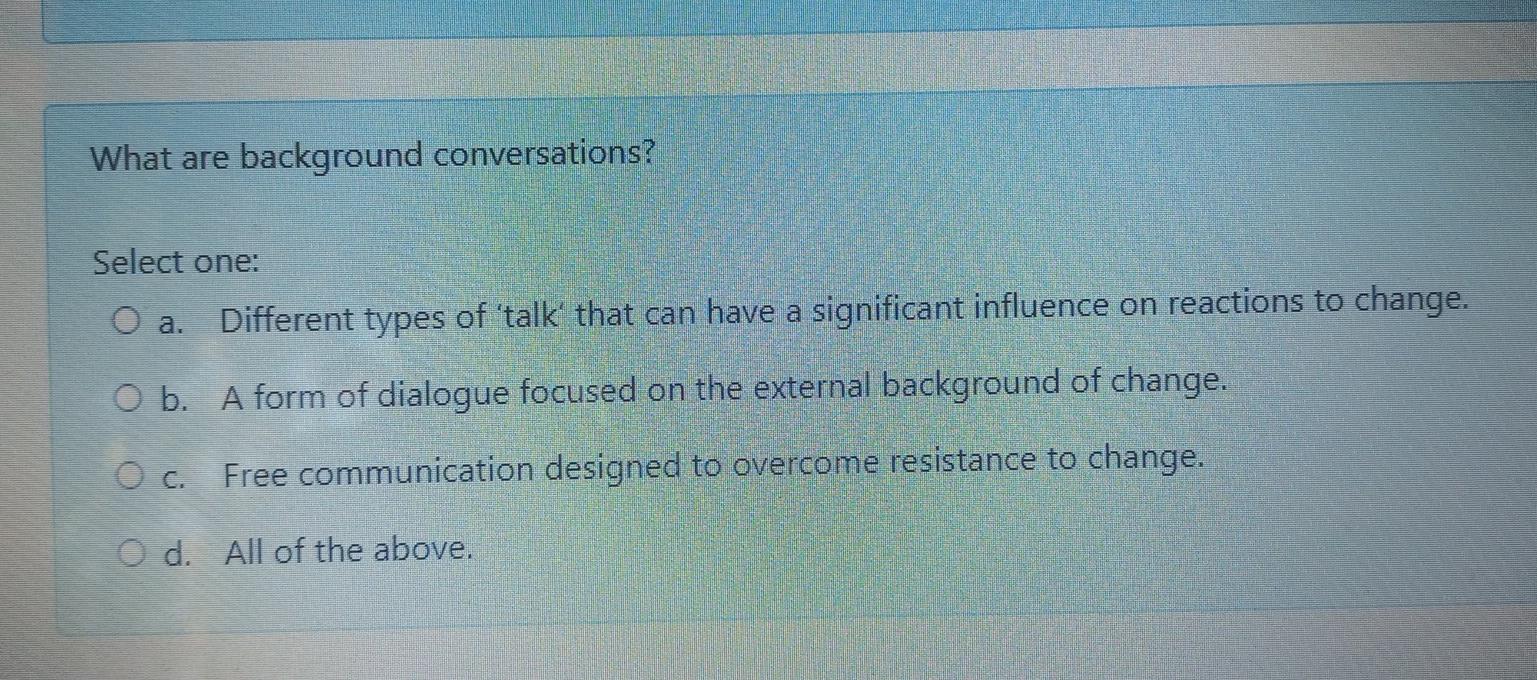 organizational change management What are