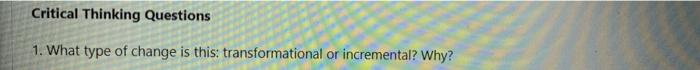 Chapter 9 Critical Thinking Case - Post your