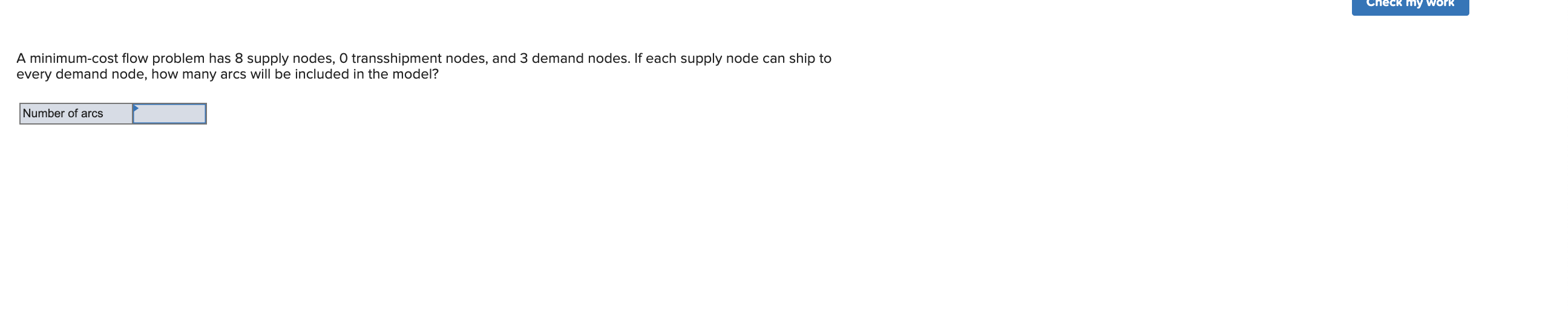neck my work A minimum-cost flow problem has 8