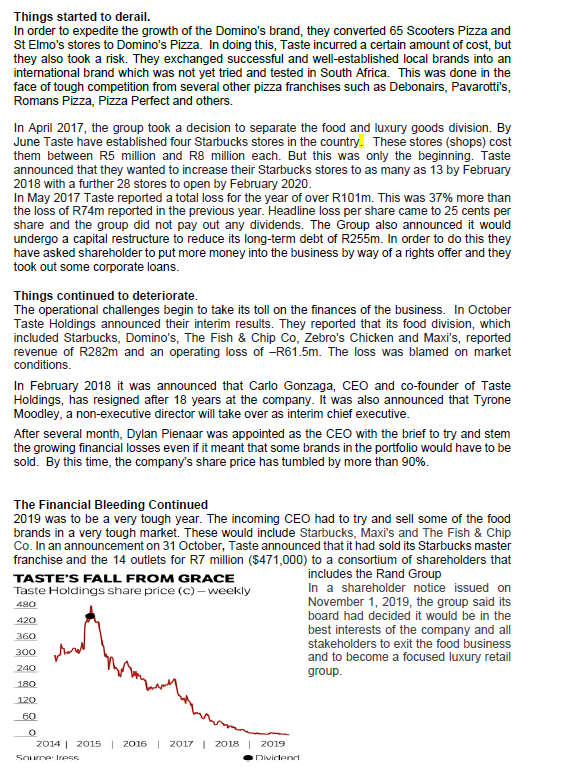 Question 5 [20] CASE STUDY BIGGER IS NOT ALWAYS