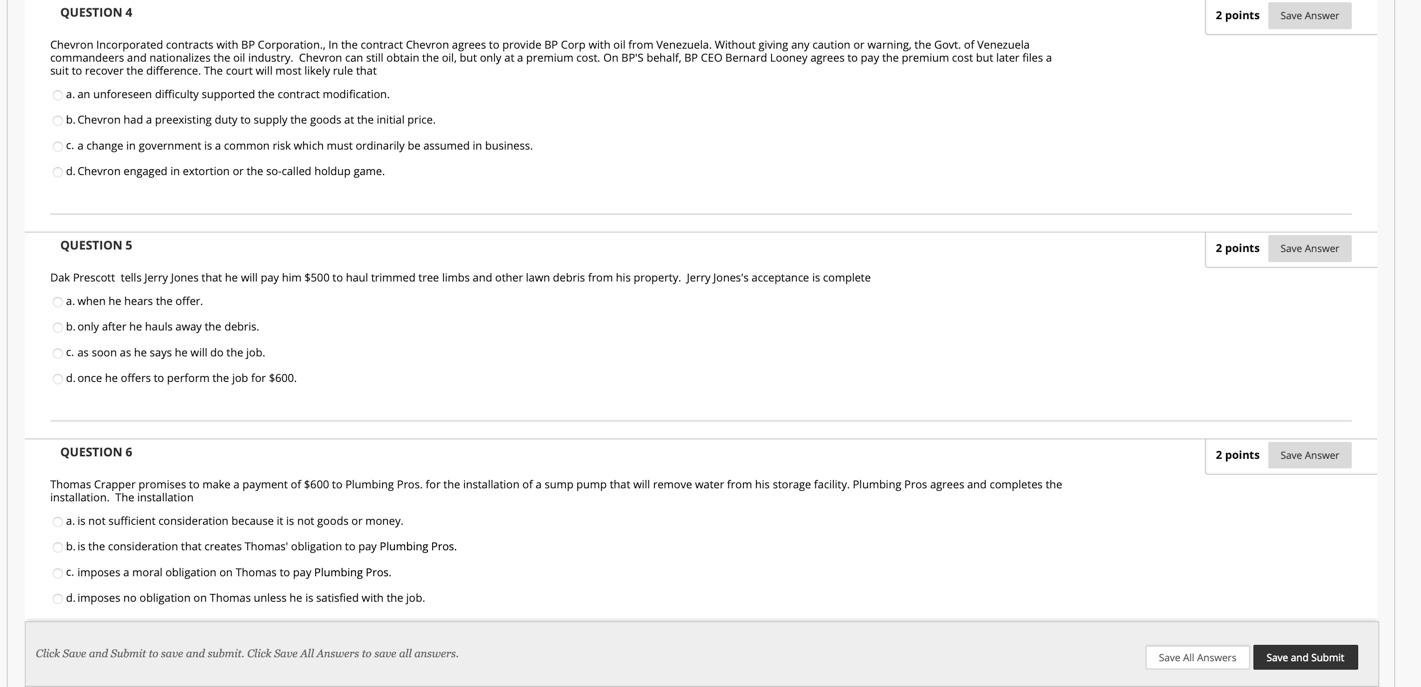 QUESTION 4 2 points Save Answer Chevron