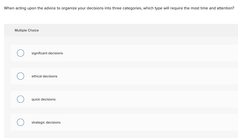 When acting upon the advice to organize your