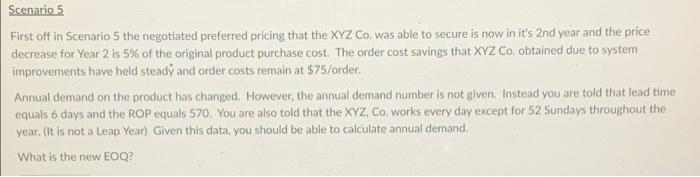 scenerio 5 Scenario 5 First off in Scenario 5 the