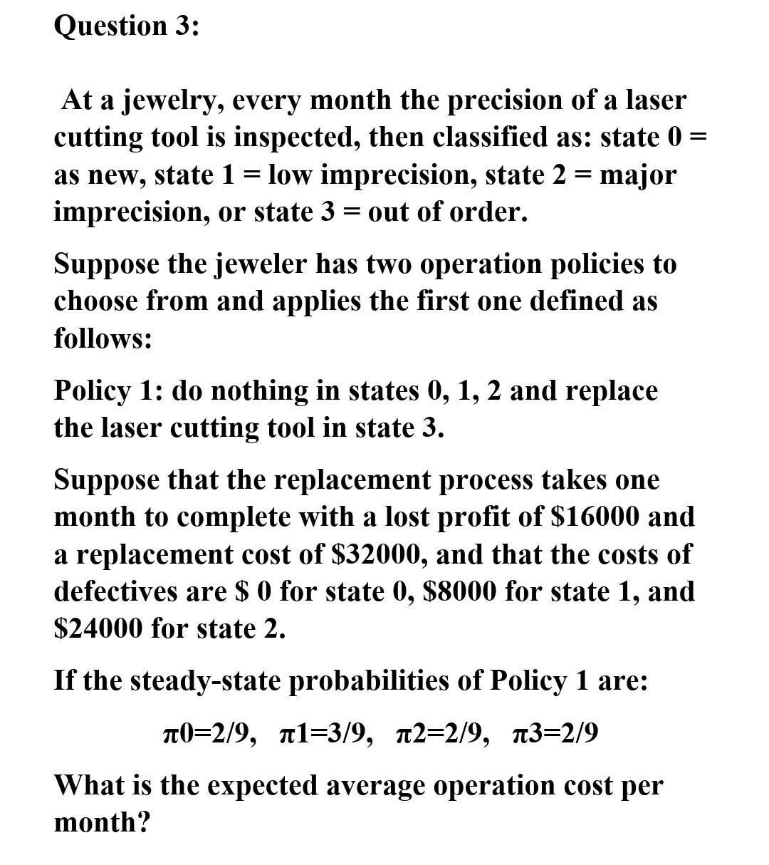 Section 2: Markov Decision Processes Question 3: