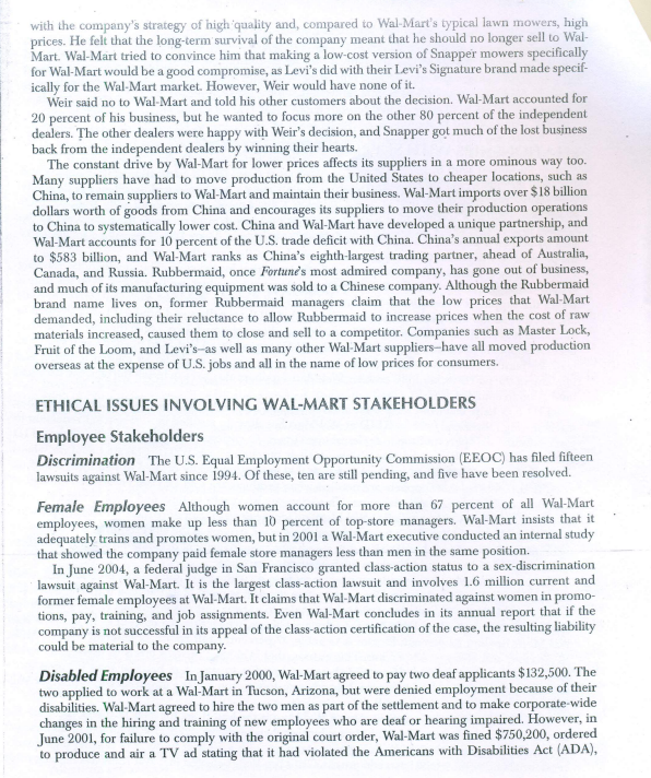 Q. What were the laws violated by Wal-Mart in U.S