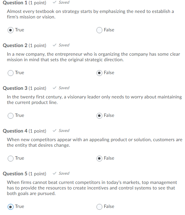 Question 1 (1 point) Saved Almost every textbook