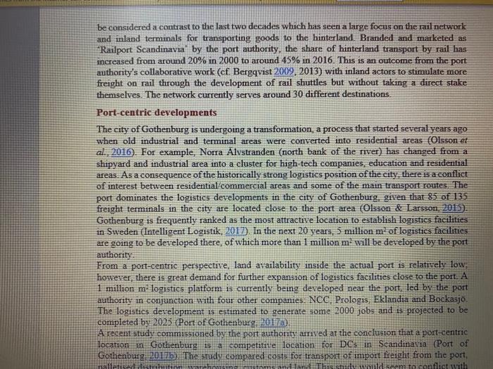 Port-Centric Versus Inland Location Decisions in