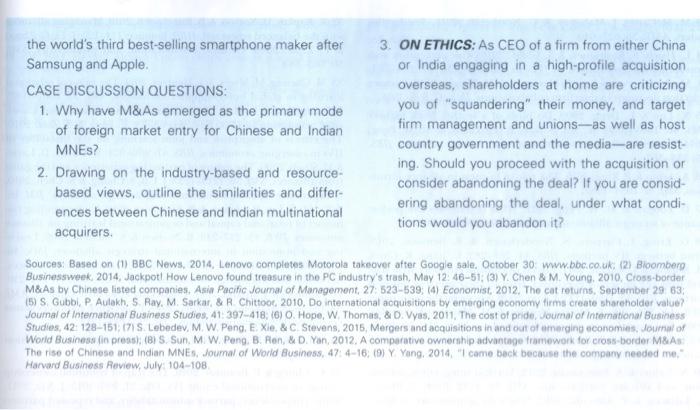 CLOSING CASE EMERGING MARKETS: Emerging Acquirers