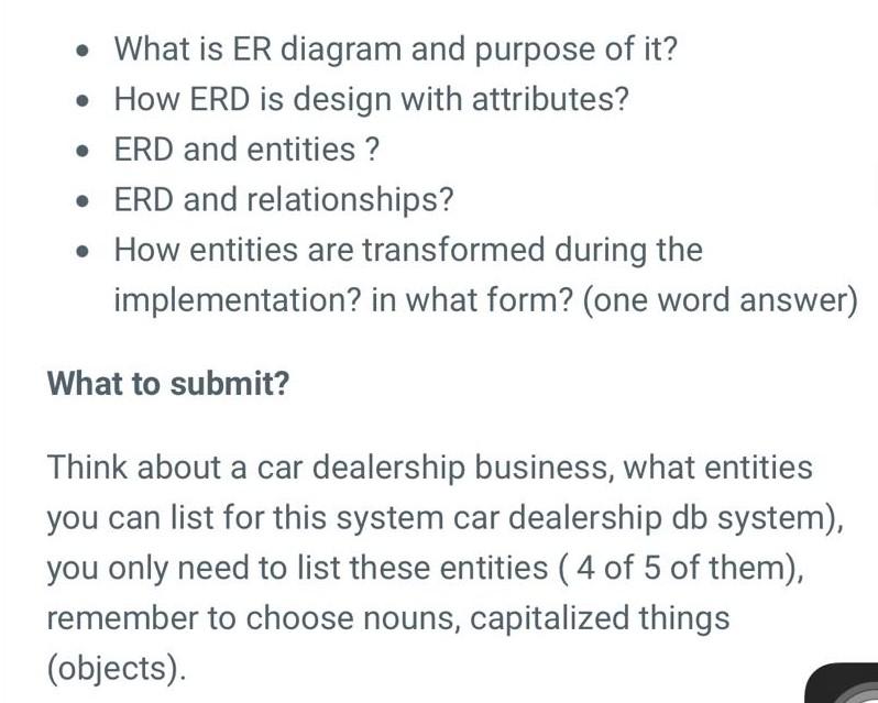 What is ER diagram and purpose of it? How ERD is