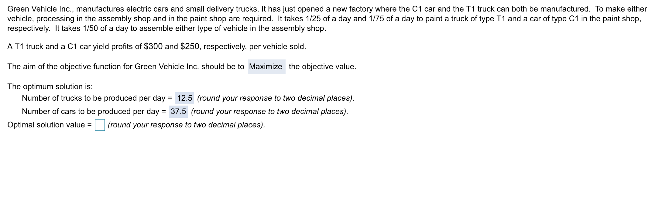 Green Vehicle Inc., manufactures electric cars