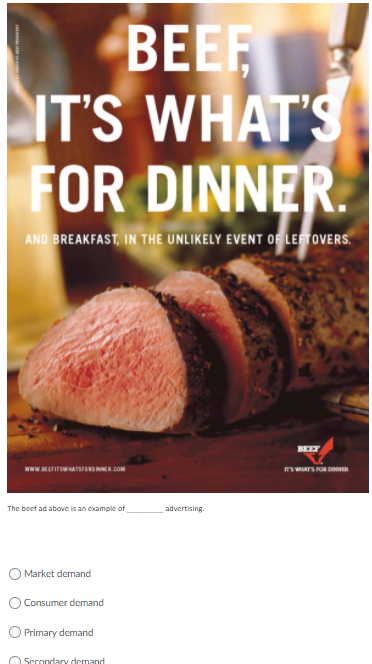 BEEF IT'S WHAT'S FOR DINNER. AND BREAKFAST, IN