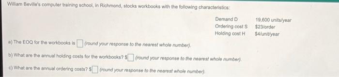 Wiliam Baville's computer training school, in