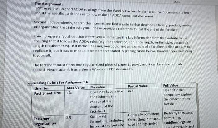 AODA stands for the Accessibility for Ontarians