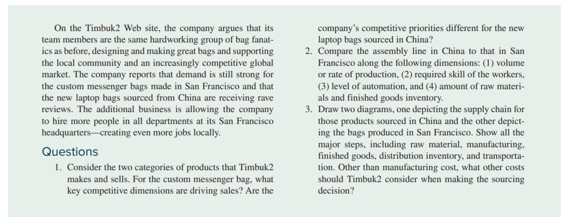 On the Timbuk2 Web site, the company argues that