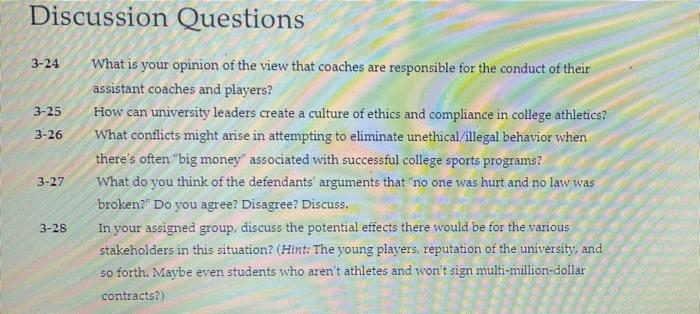 Case Application #3 Flagrant Foul Topic: Business