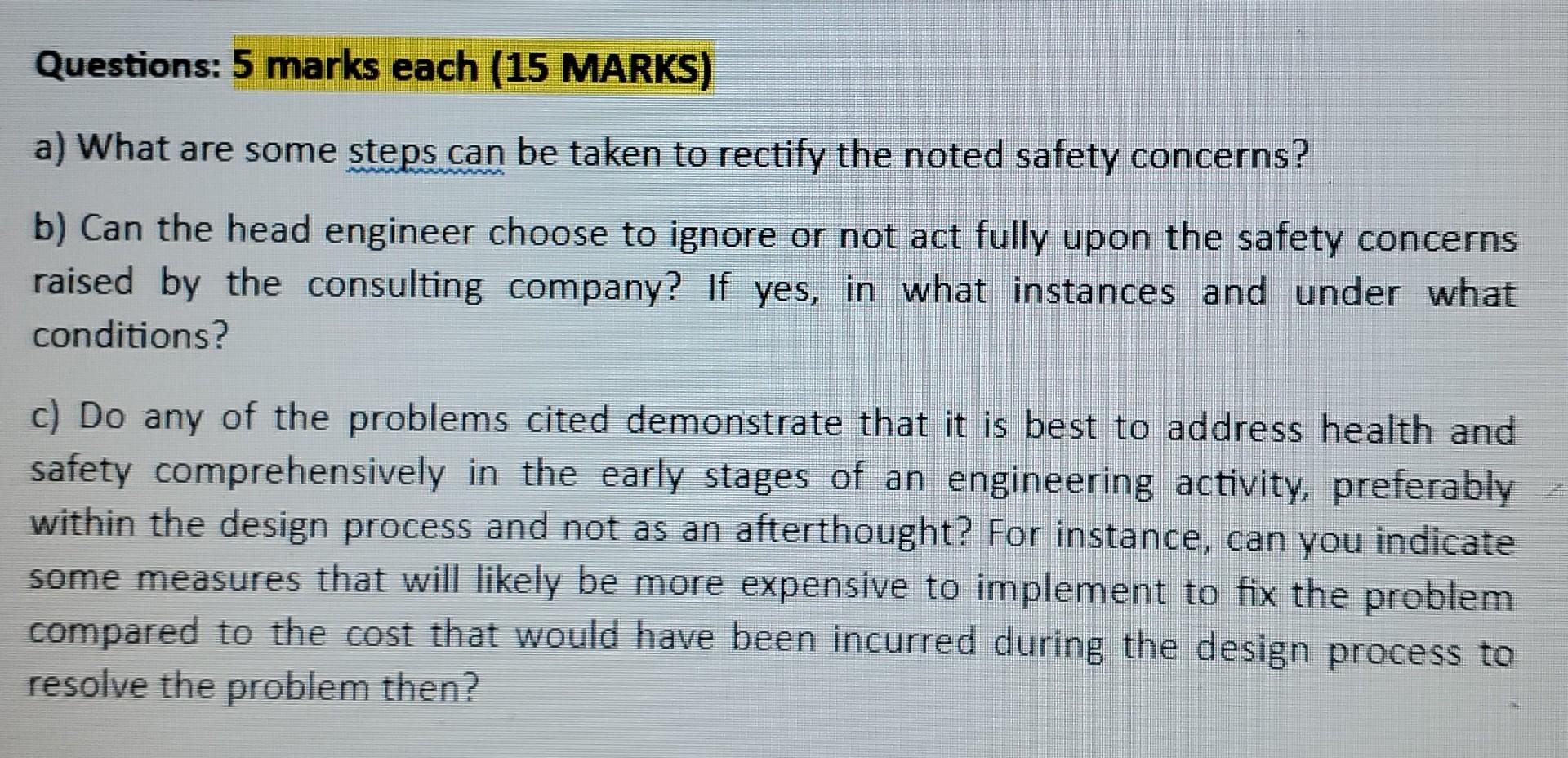 Qi. Consider again the plant described in Case