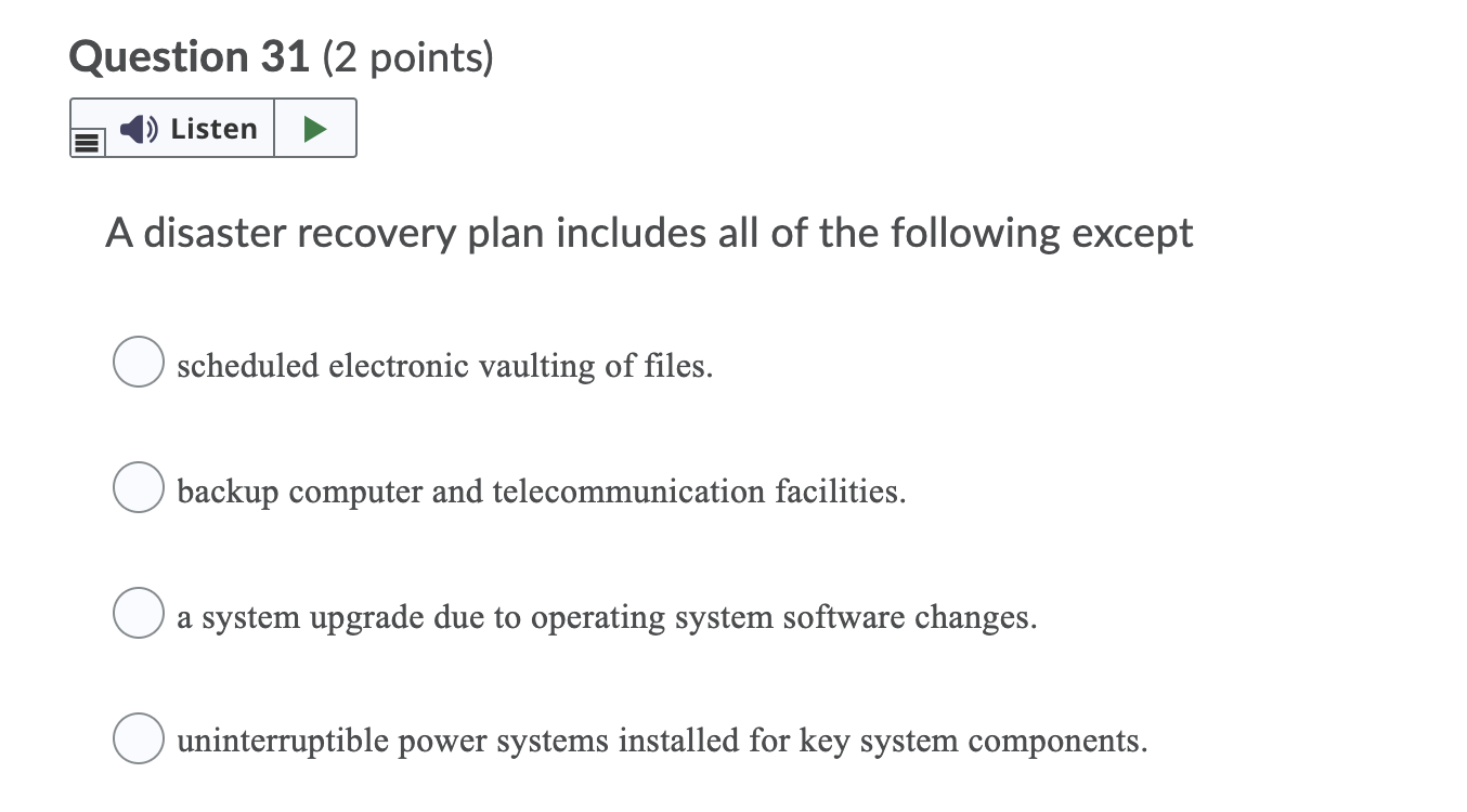 Question 28 (2 points) Listen A picking ticket is