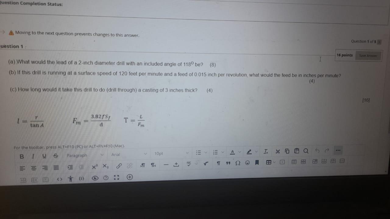 Question Completion Status: Moving to the next