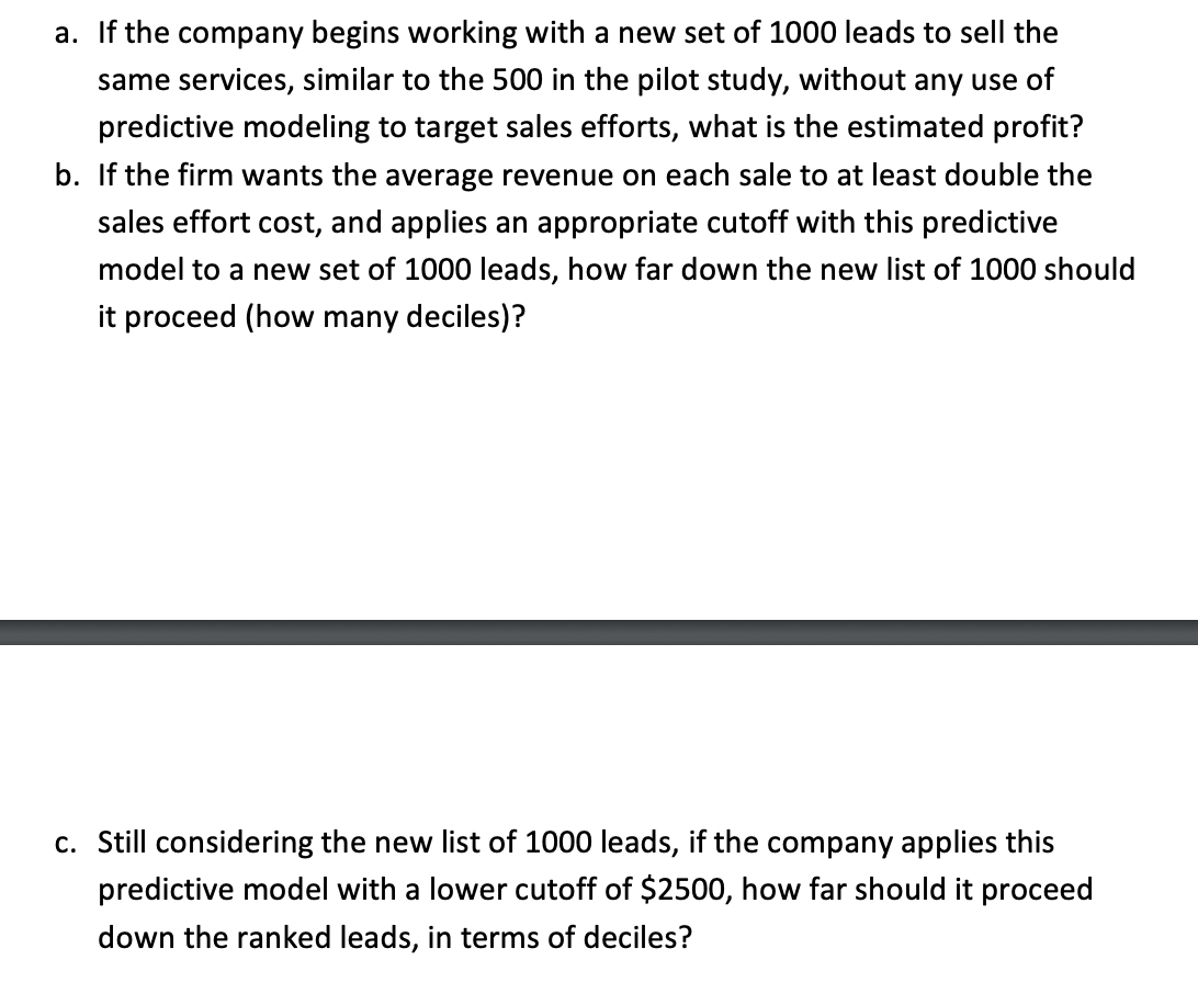 A firm that sells software services has been
