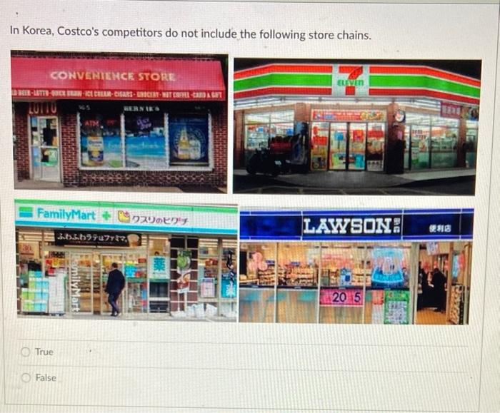 In Korea, Costco's competitors do not include the